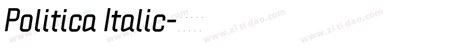 Politica Italic字体转换